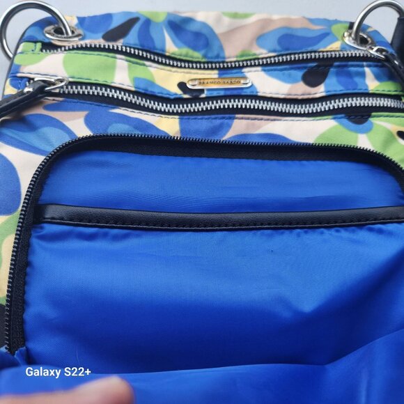 Franco Sarto Floral Crossbody Bag With Adjustable Strap Zipper Compartments - Picture 4 of 5